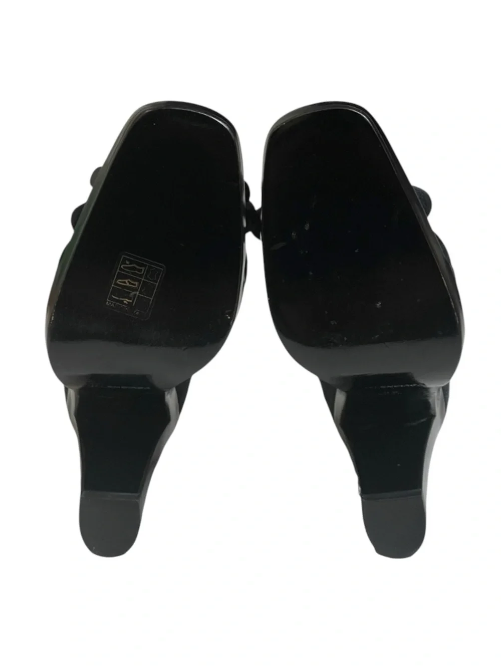 new Balenciaga ♚ Classic Suede Platform Heeled Loafer Pumps ♚ Navy Blue ♚ 35 5M